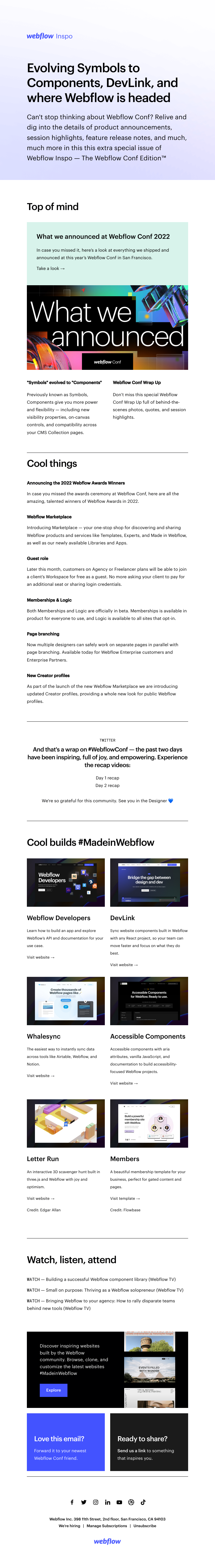 Webflow - Evolving Symbols to Components, DevLink, and where Webflow is headed 🧭