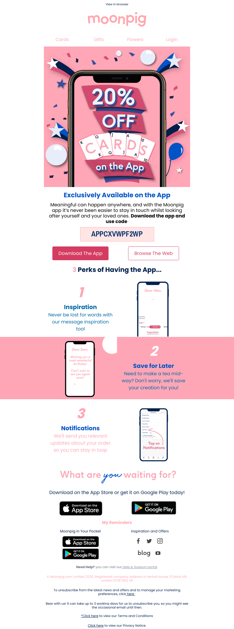 Moonpig - Here’s something you’ll app-solutely love! 🕺