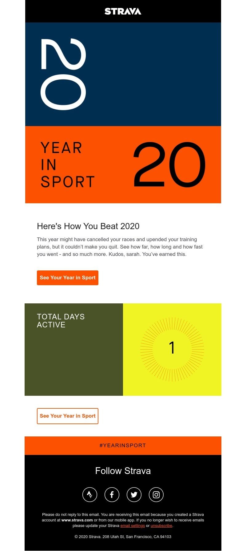 Strava - Your Year in Sport Stats Are Here!