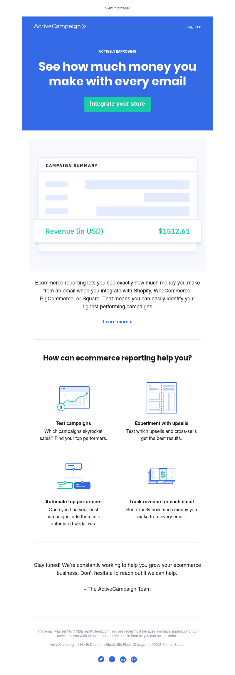  - New: See how much money you make on every email