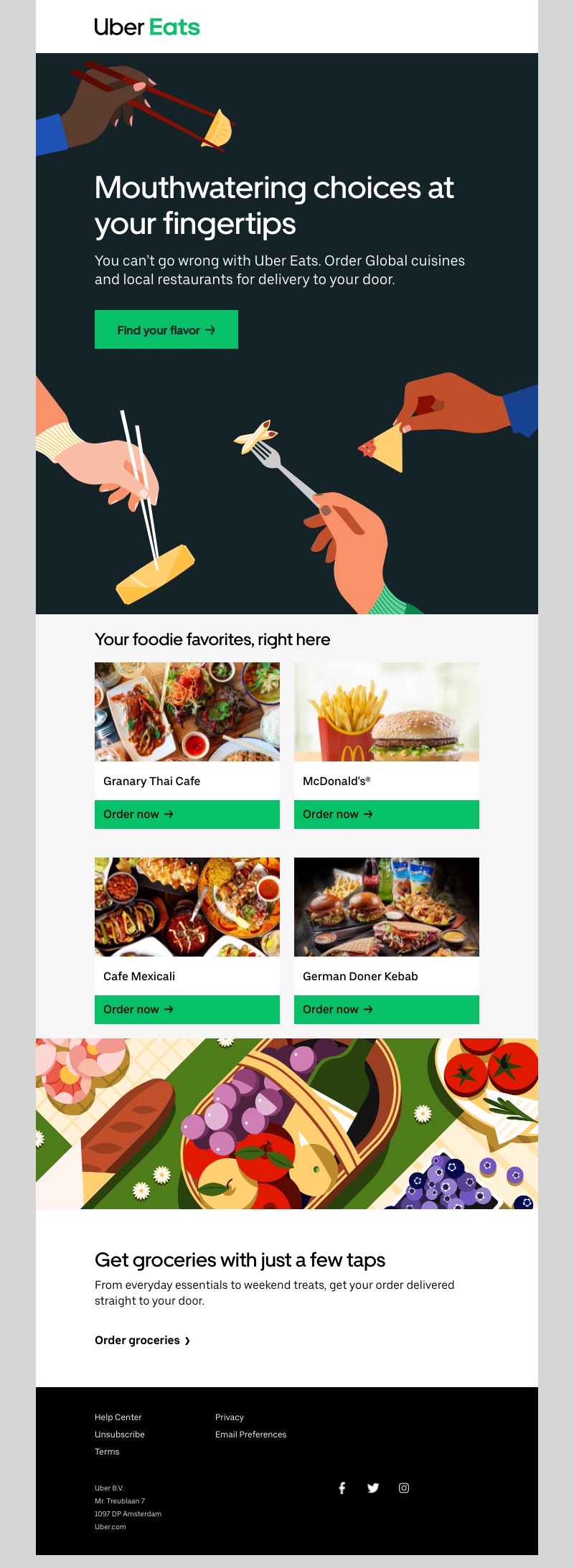 Uber Eats - Brunch, lunch, and dinner covered