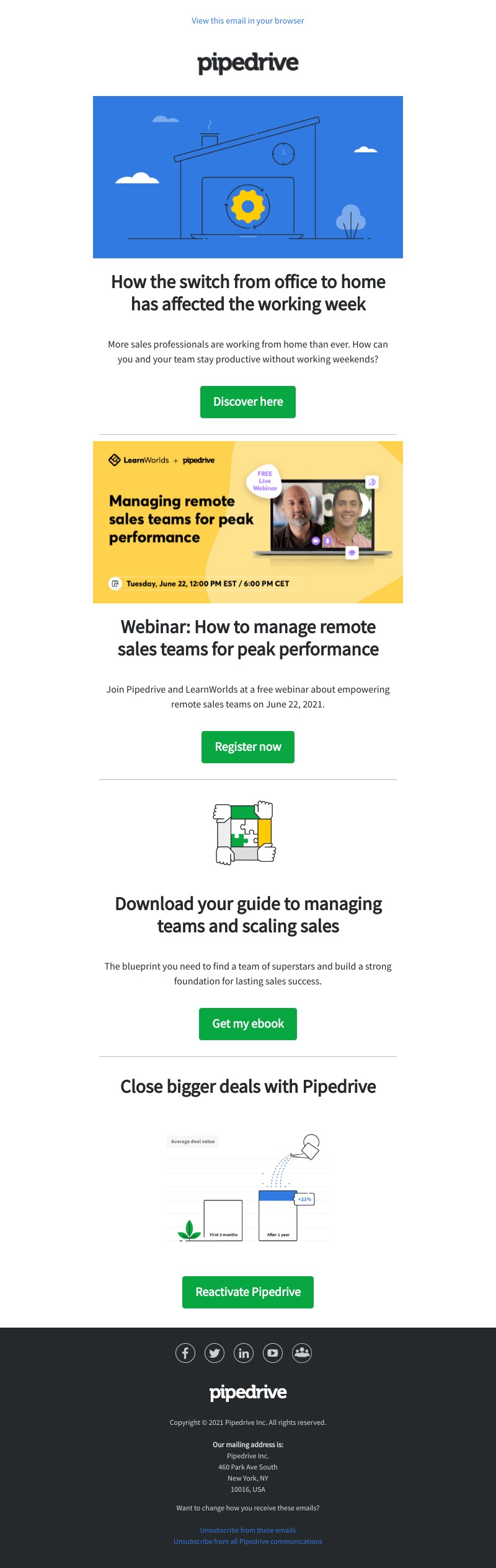 Pipedrive - How can you keep your team to the regular 9-to-5 if you’re all working from home? 🏠 💪