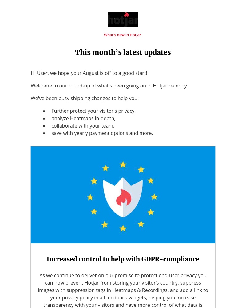 Hotjar - 🔥8 new updates from Hotjar: August 2018