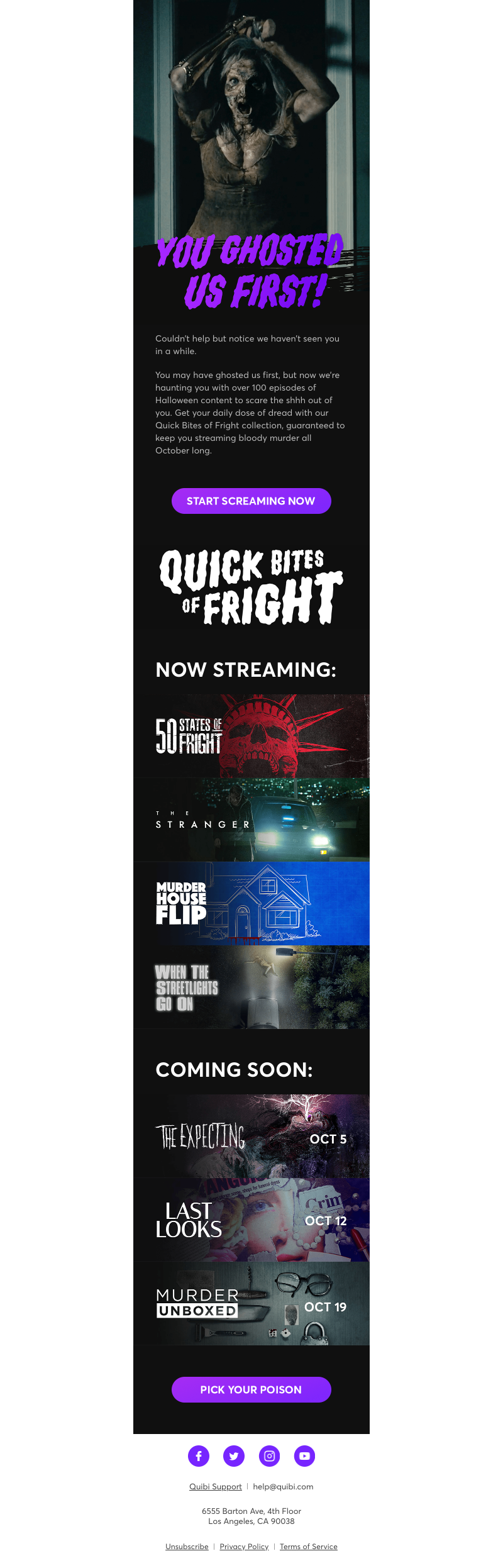 Quibi - You ghosted us. Now we’re haunting you.