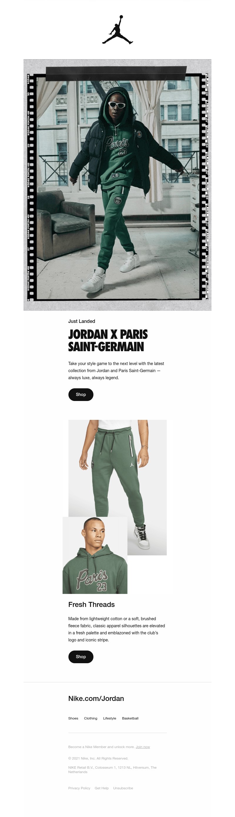 SNKRS by Nikes - Jordan x Paris Saint-Germain Collection