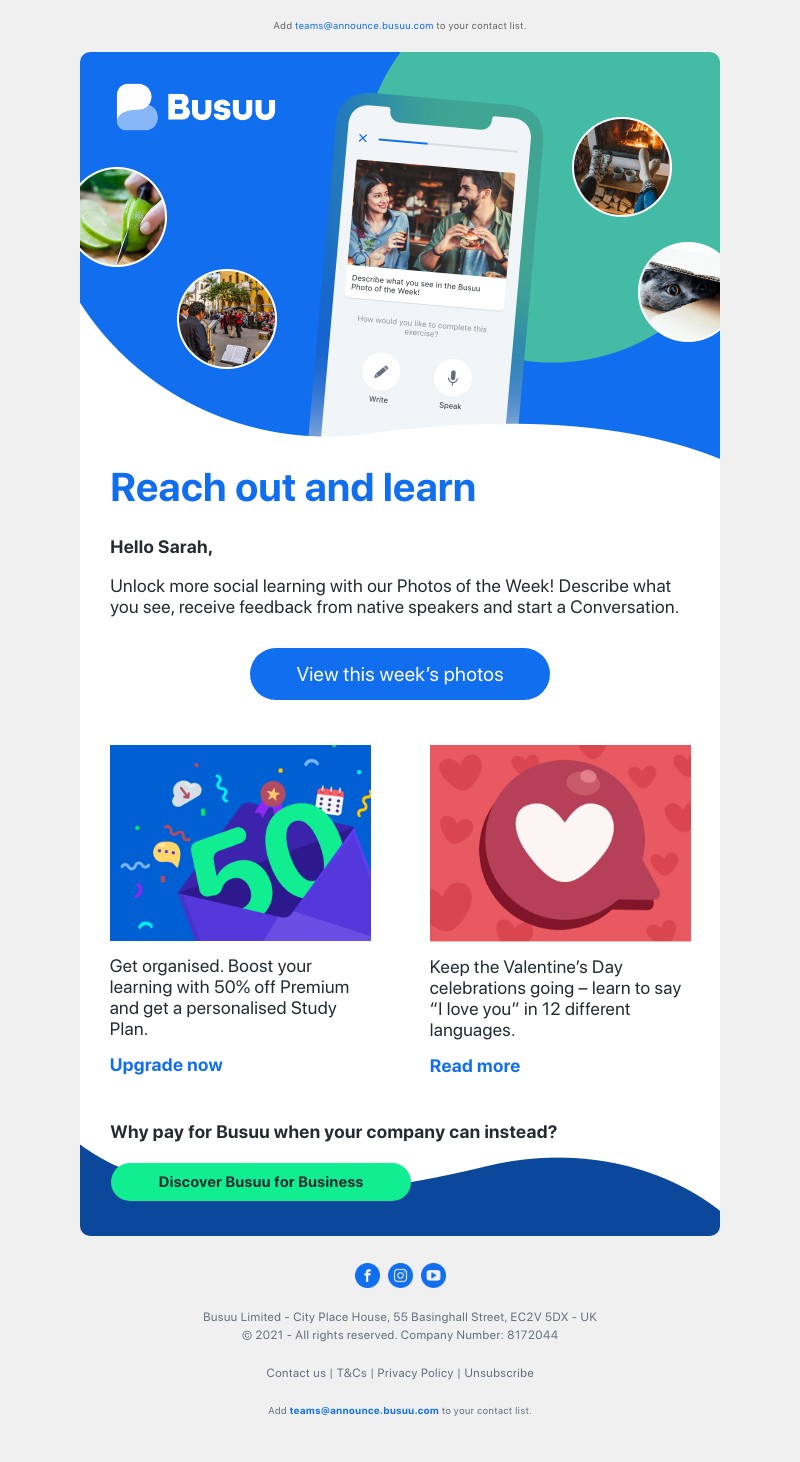 Busuu - Make new connections 💙 Our February updates 🗞