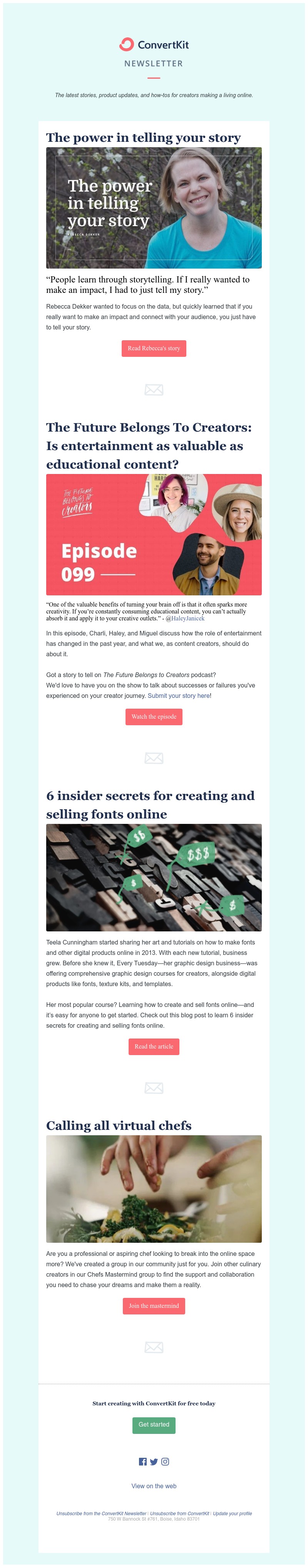 ConvertKit - [ConvertKit Newsletter] The power in telling your story