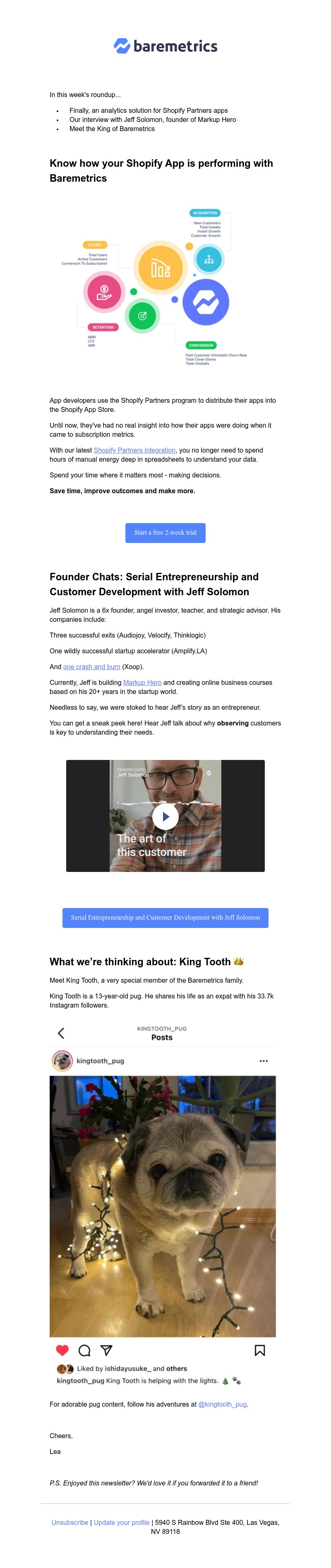 Baremetrics - Real Data Weekly #16: Shopify Partners metrics, our interview with Jeff Solomon & more!