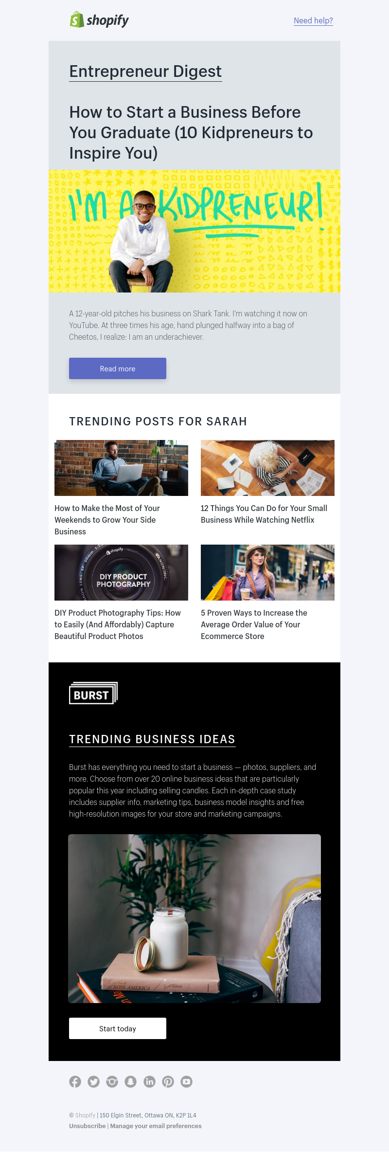Shopify - How to start a business before you graduate