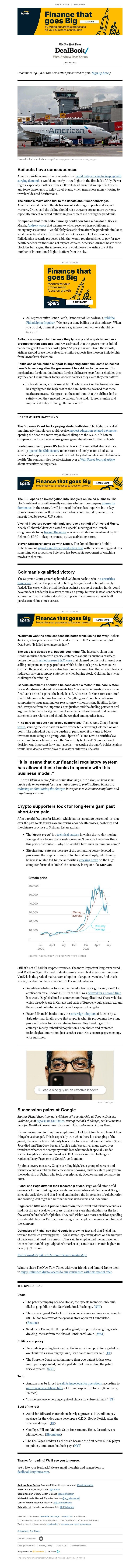 The New York Times - DealBook: The bailout backlash begins