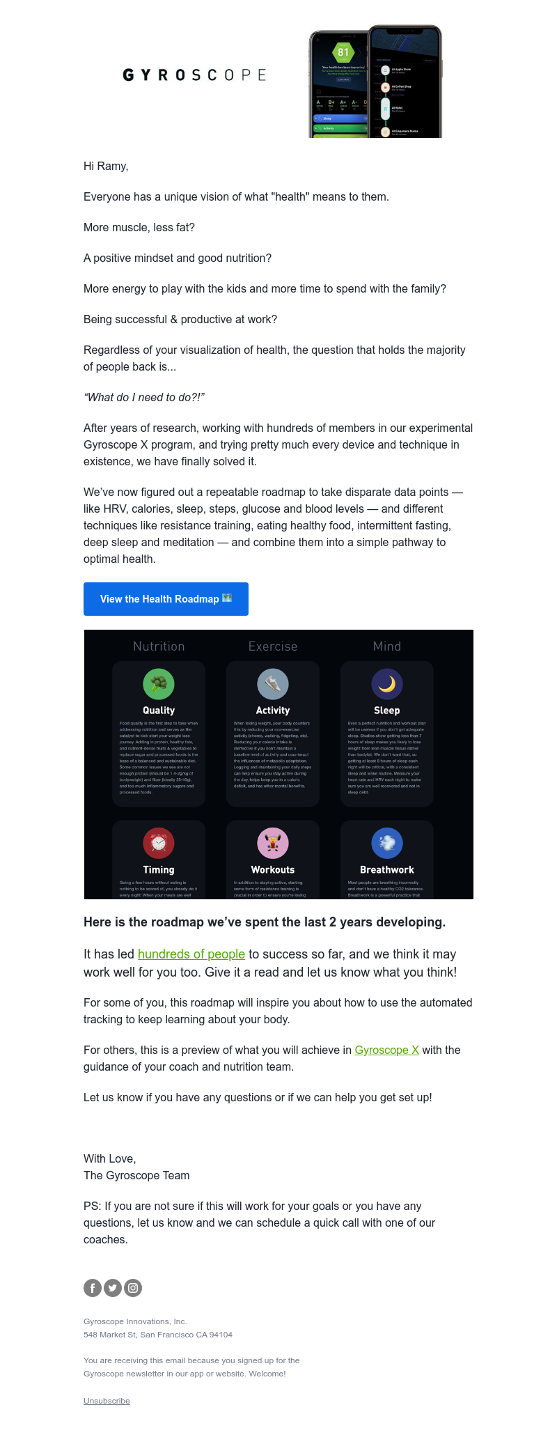Gyroscope - Your Free Health Roadmap 🗺