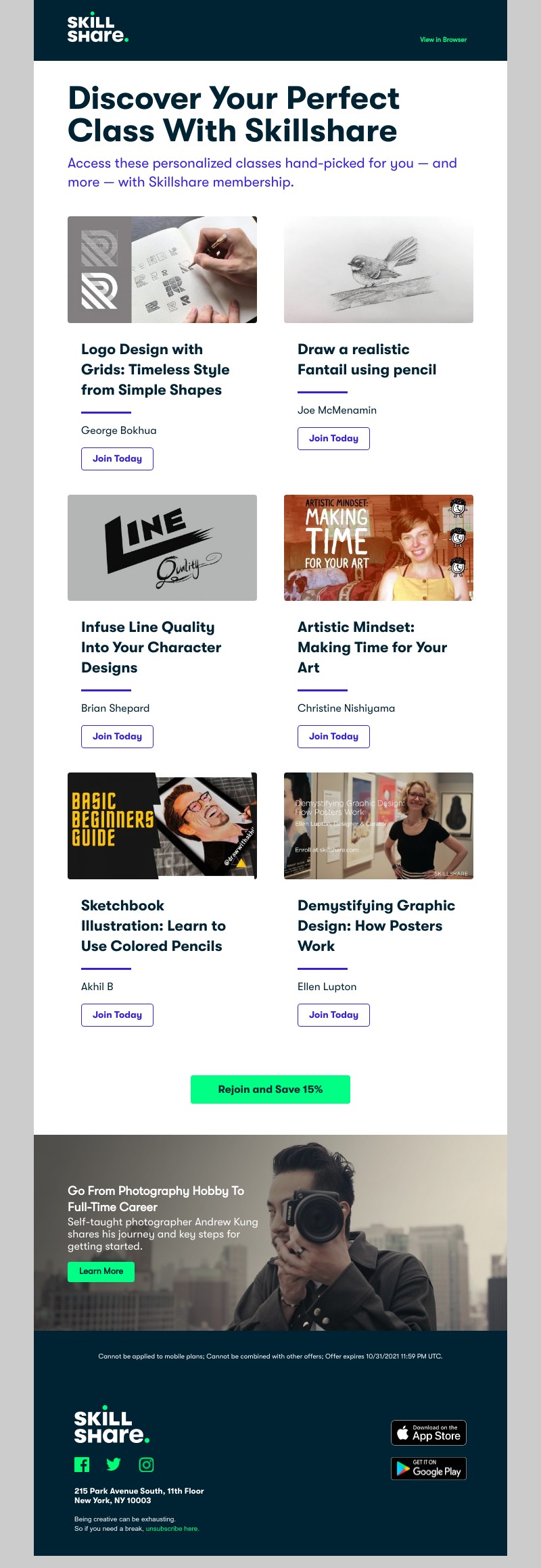 Skillshare - Sarah's Personal Class Recommendations