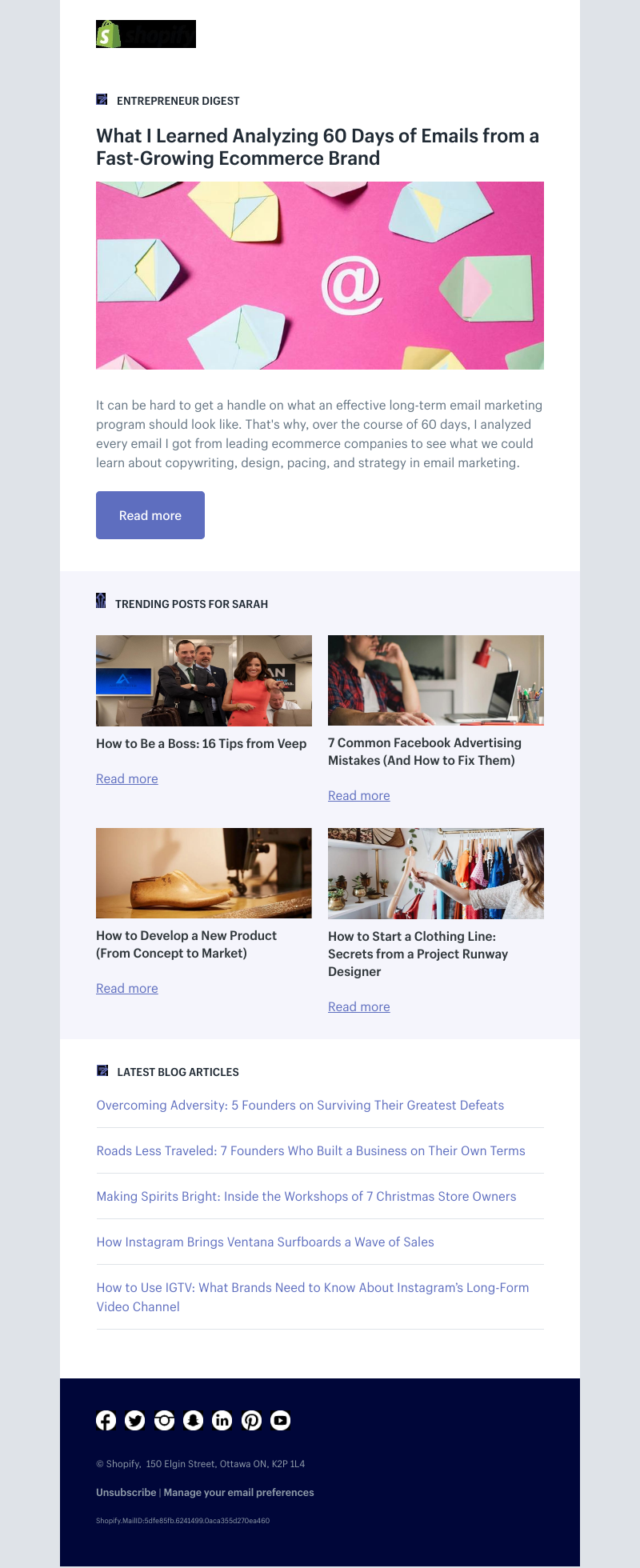 Shopify - What I Learned Analyzing 60 Days of Emails from a Fast-Growing Ecommerce Brand