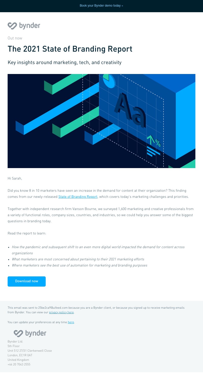 Bynder - The 2021 State of Branding Report just launched
