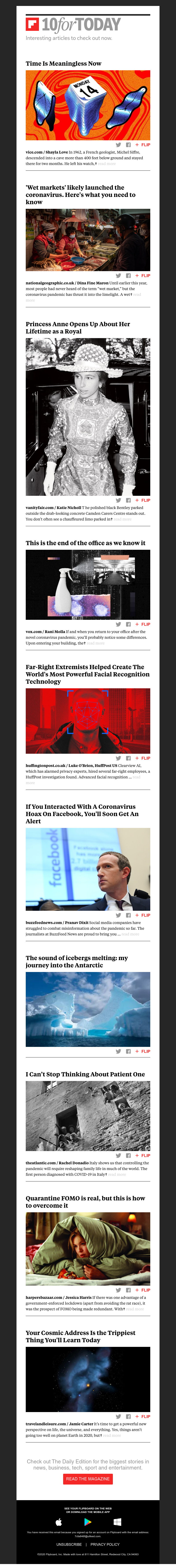 Flipboard - Time is meaningless now