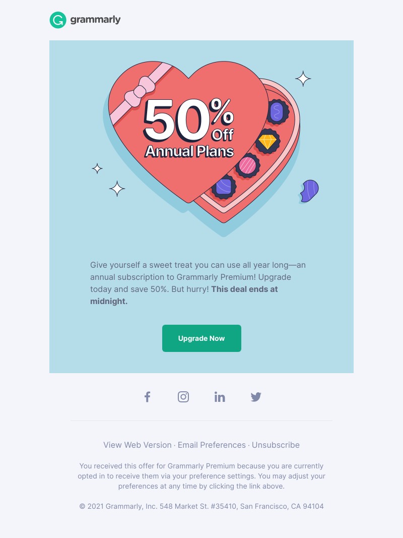 Grammarly - EXTENDED! Last chance for a sweet 50% off annual plans!