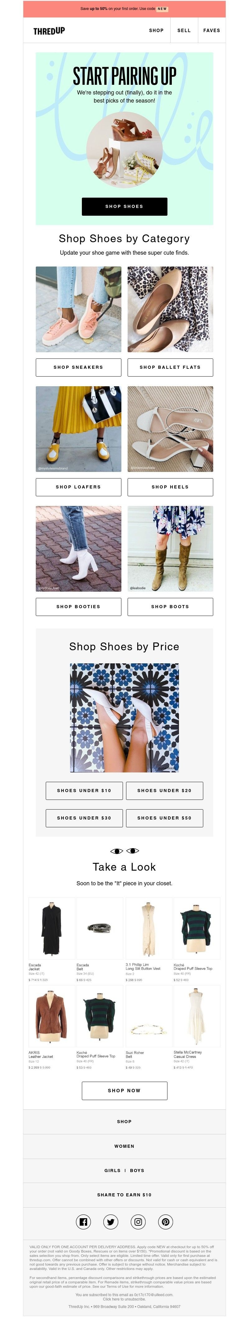 thredUP - The season's best shoes start at $8, hurry!