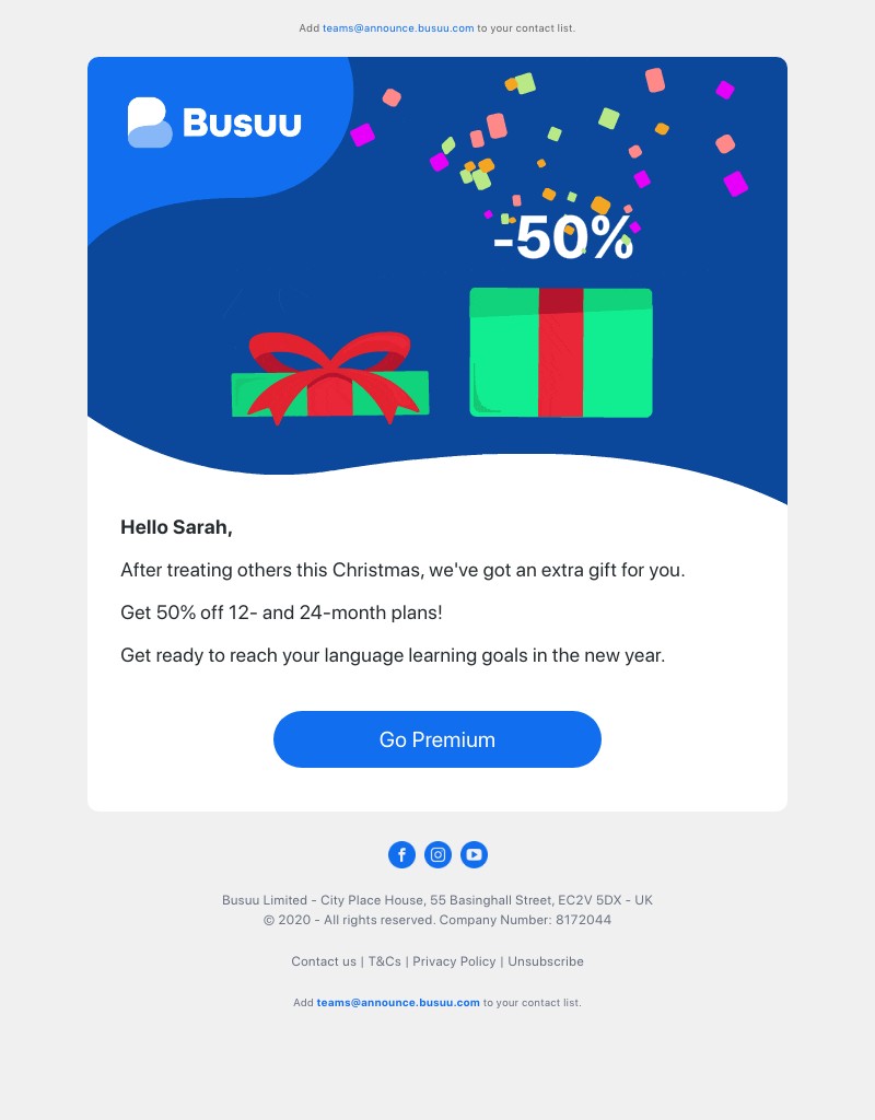 Busuu - ⏳ 50% off ends tonight! ⏳     