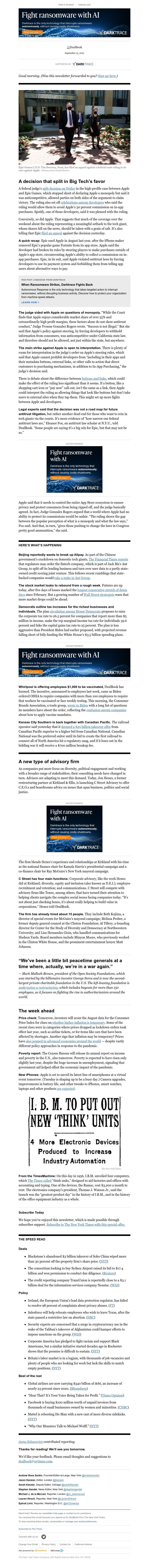 The New York Times - DealBook: Why Apple didn’t lose