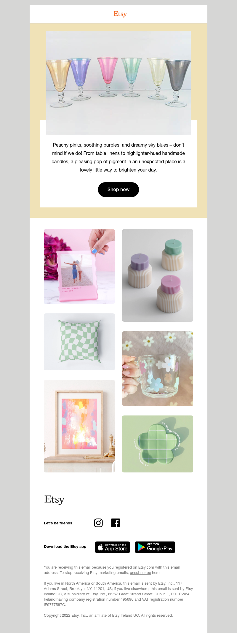 Etsy - Open for a little brightness