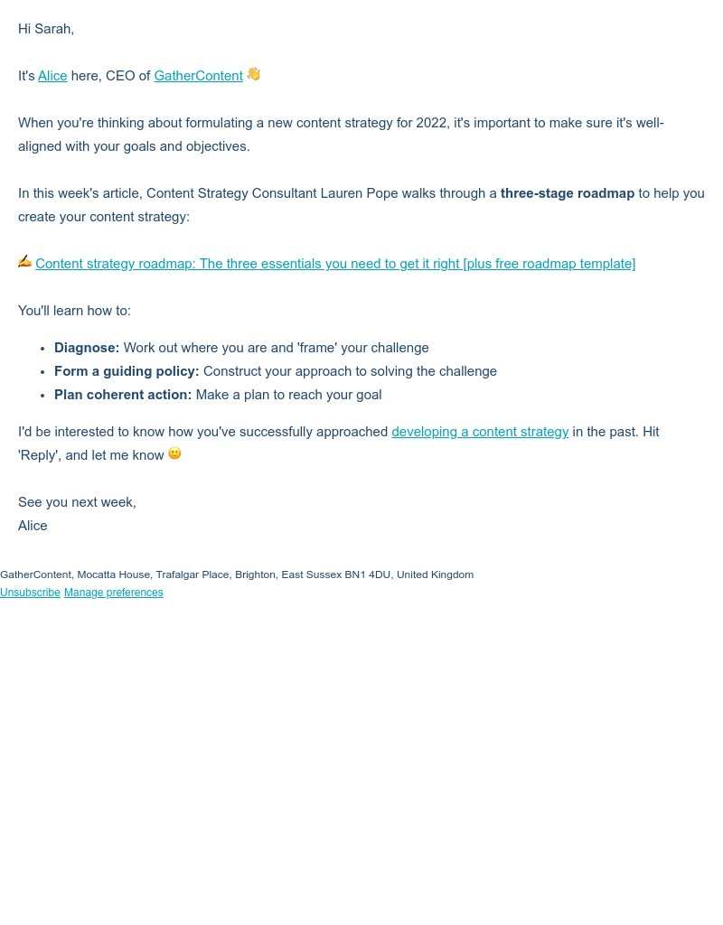 GatherContent - Using a content strategy roadmap (Free template 📝)