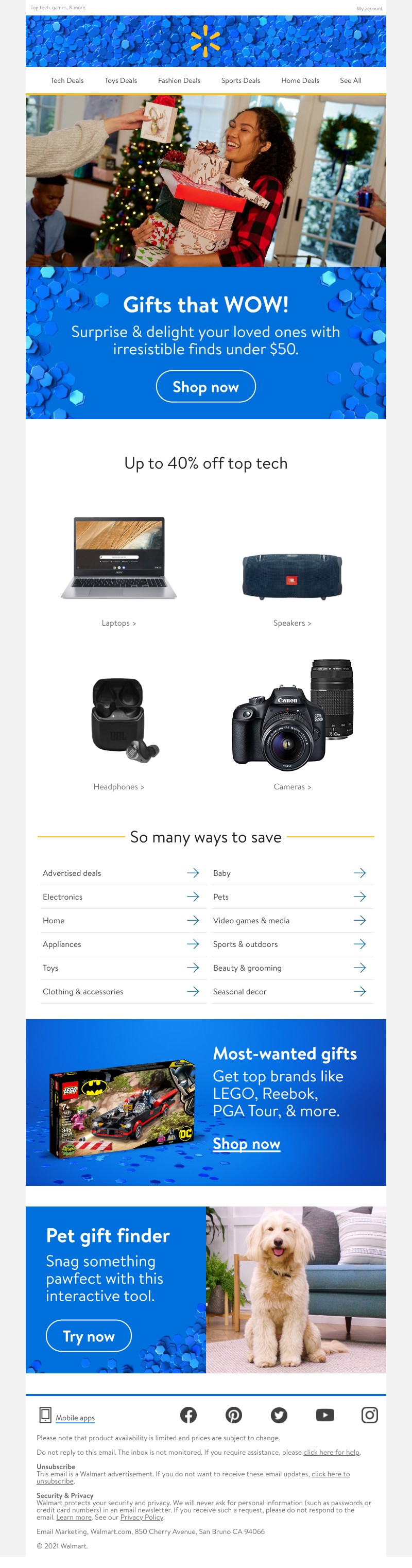 Walmart - Re: wow-factor gifts for everyone on your list 🎁