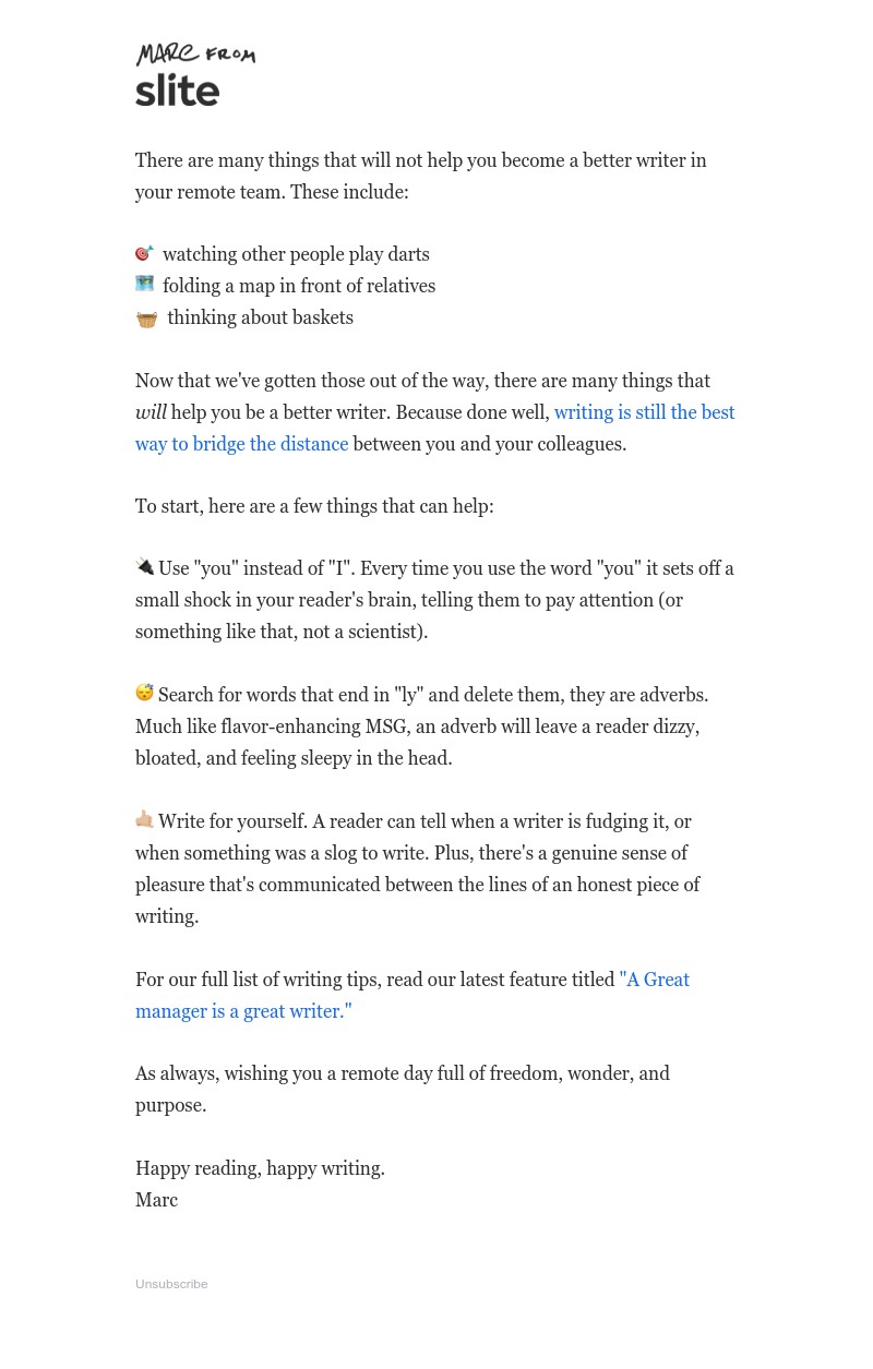 Slite - How to be a better writer