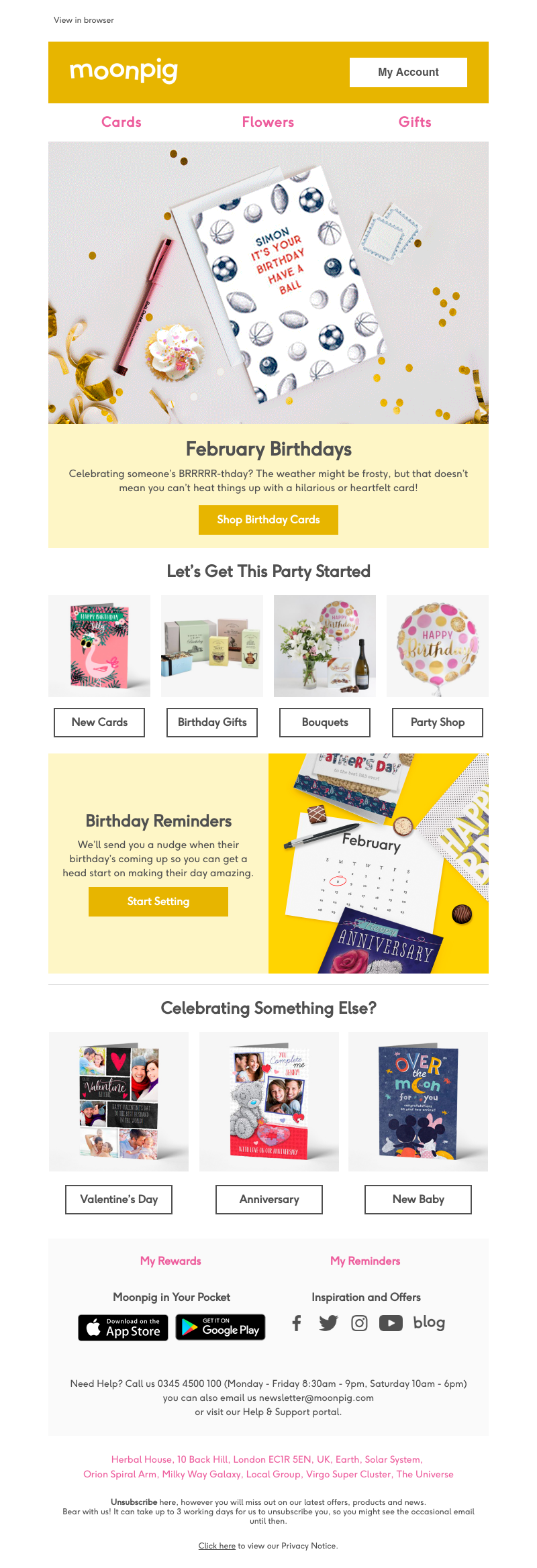 Moonpig - Whose birthday is coming up?