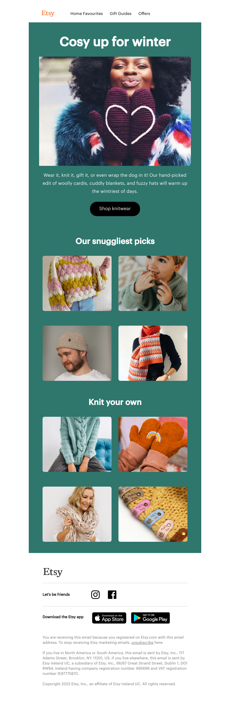 Etsy - Let the knitwear season commence!