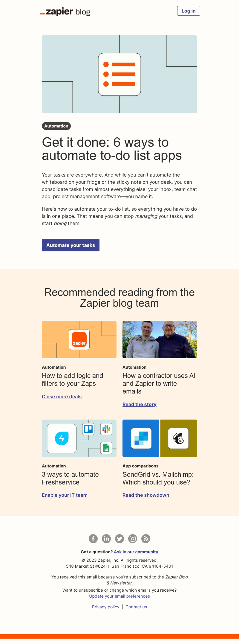 Zapier - Automate your to-do list