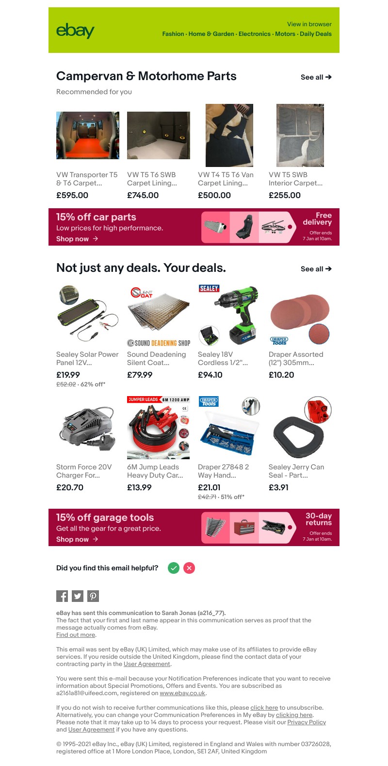  - Campervan & Motorhome Parts: this could interest you…