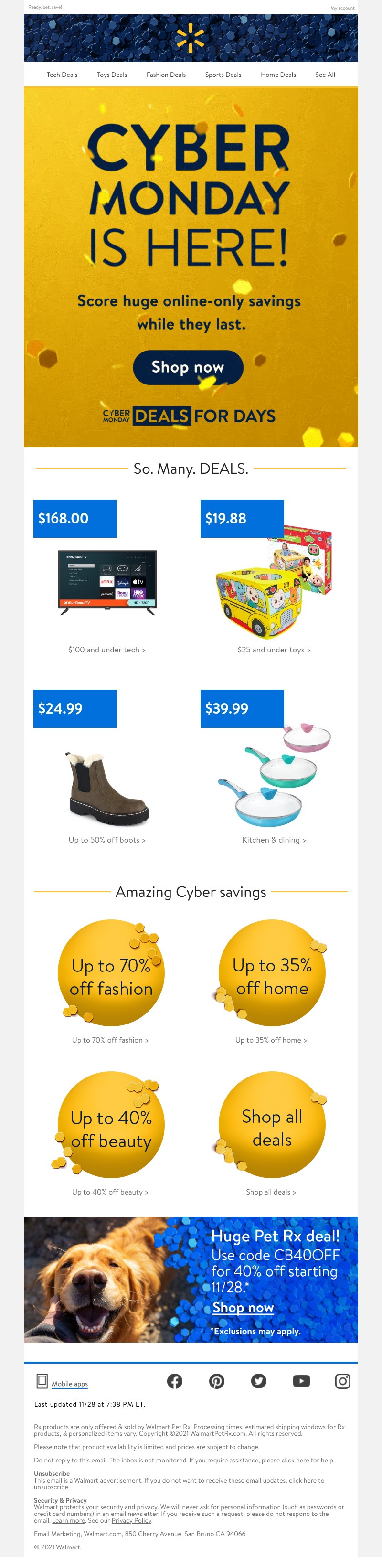 Walmart - 📣 CYBER MONDAY starts NOW 📣