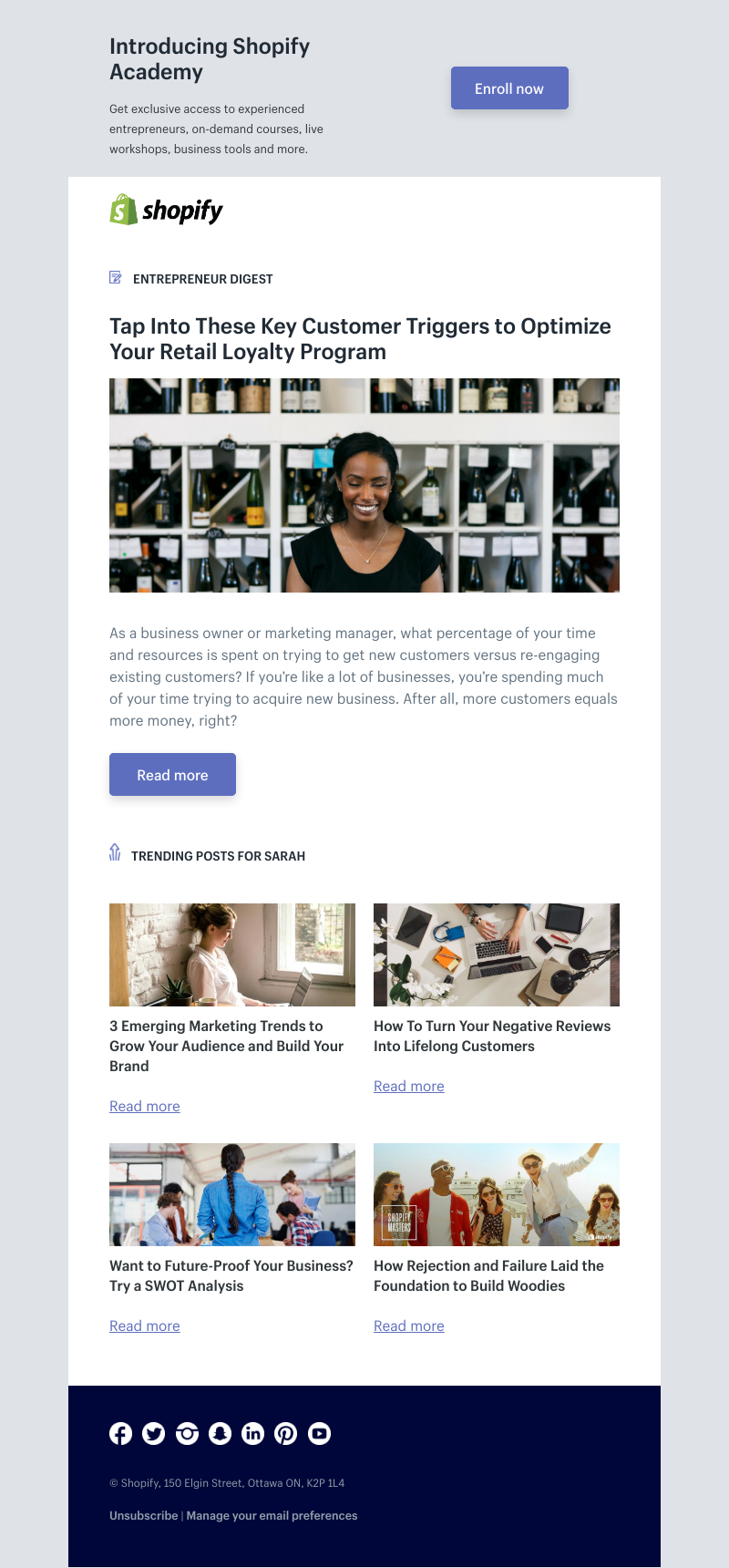 Shopify - Key Customer Triggers to Optimize Your Retail Loyalty Program