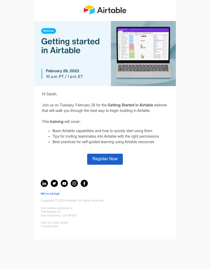 Airtable - [Live Training] Register now to attend Getting Started in Airtable