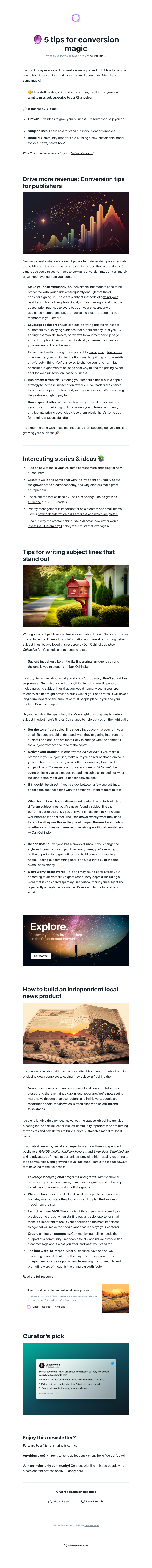 Ghost - 🔮 5 tips for conversion magic