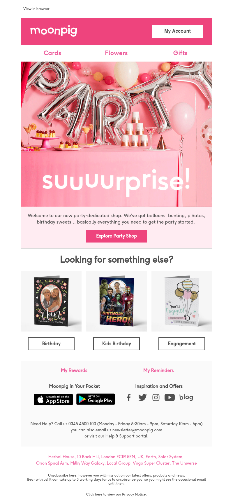 Moonpig - Did someone say… party?