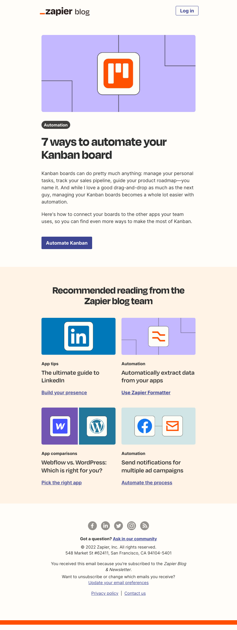 Zapier - Automate your Kanban board