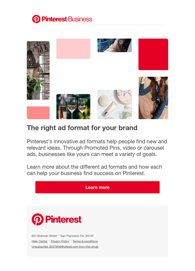 Pinterest - Choosing the right Pinterest ad format