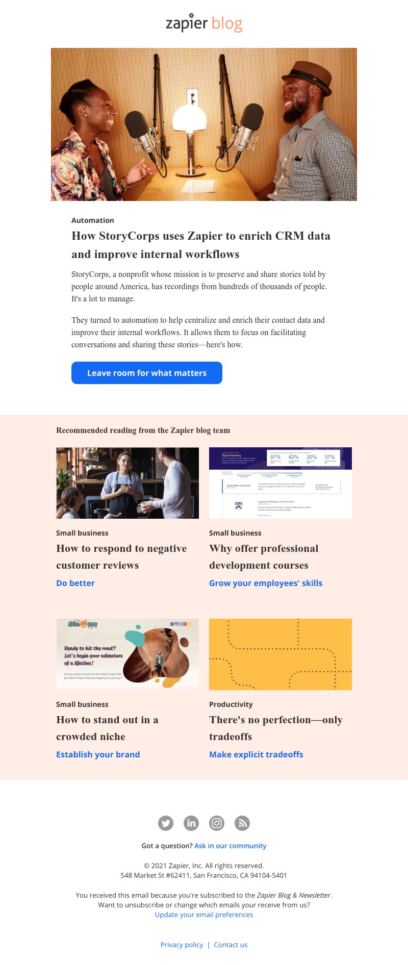 Zapier - How StoryCorps uses automation to focus on what matters
