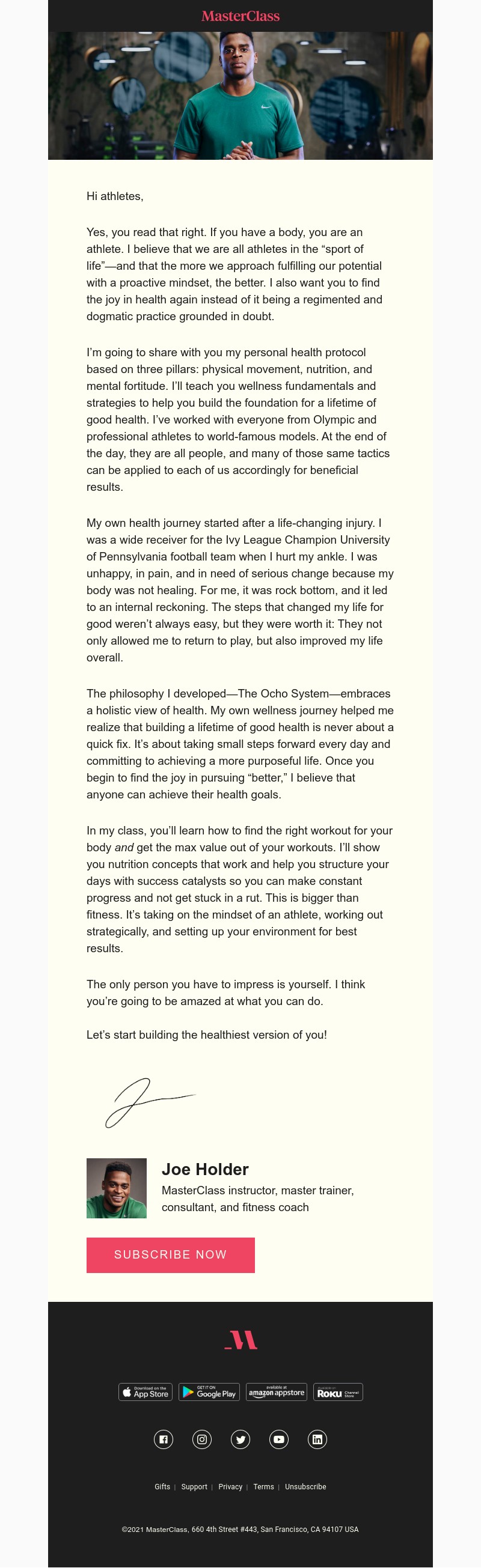  - My MasterClass on fitness and wellness fundamentals is here