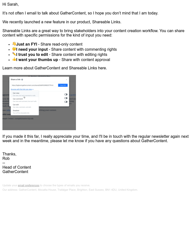GatherContent - How to move quickly to gather content feedback
