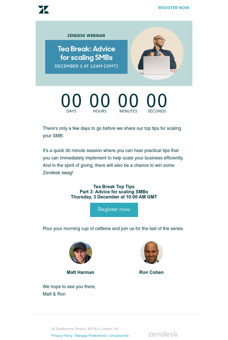 Zendesk - Set yourself up for success in 2021 with our last Tea Break webinar