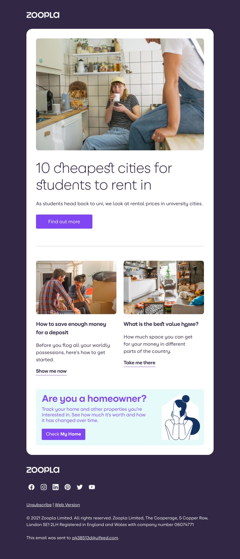 Zoopla - Cheapest cities for students to rent in