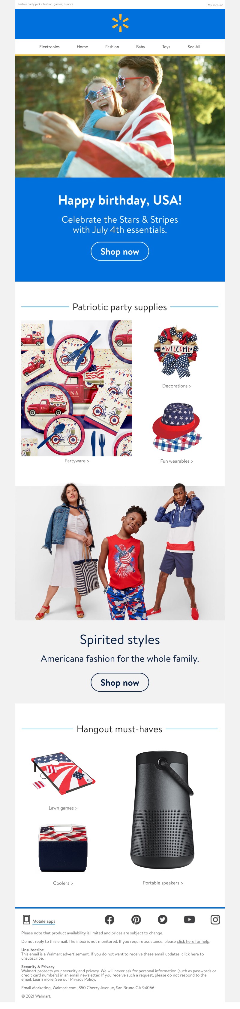 Walmart - Get ready for July 4th 🇺🇸🎆