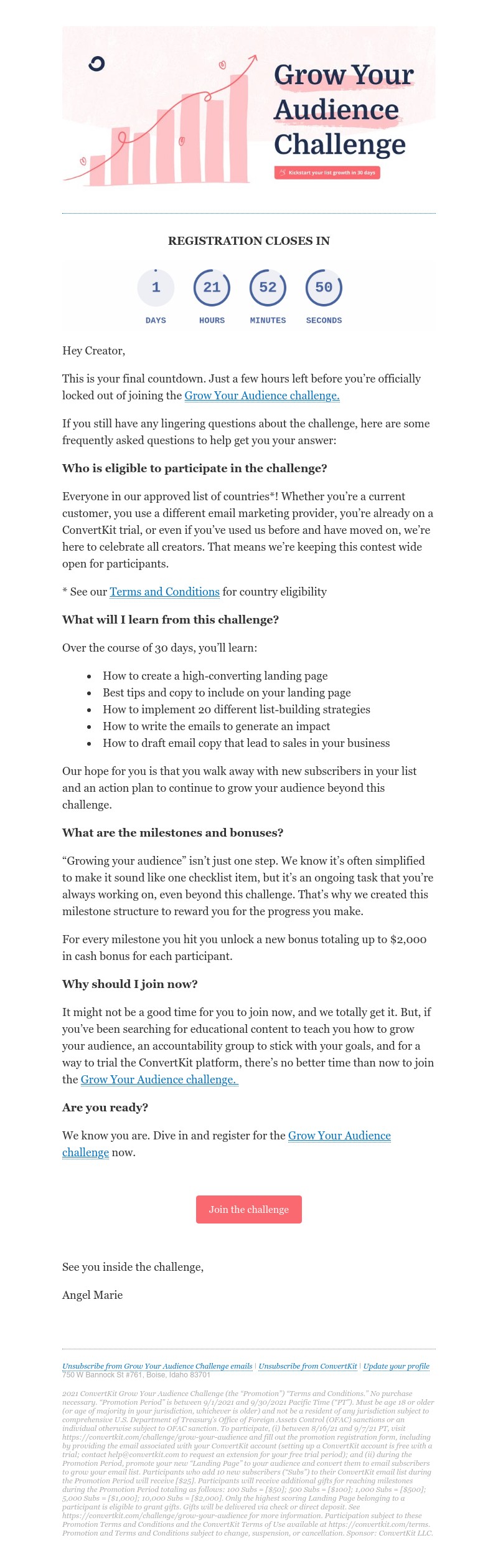ConvertKit - Doors closing: Last chance to get paid to grow your audience