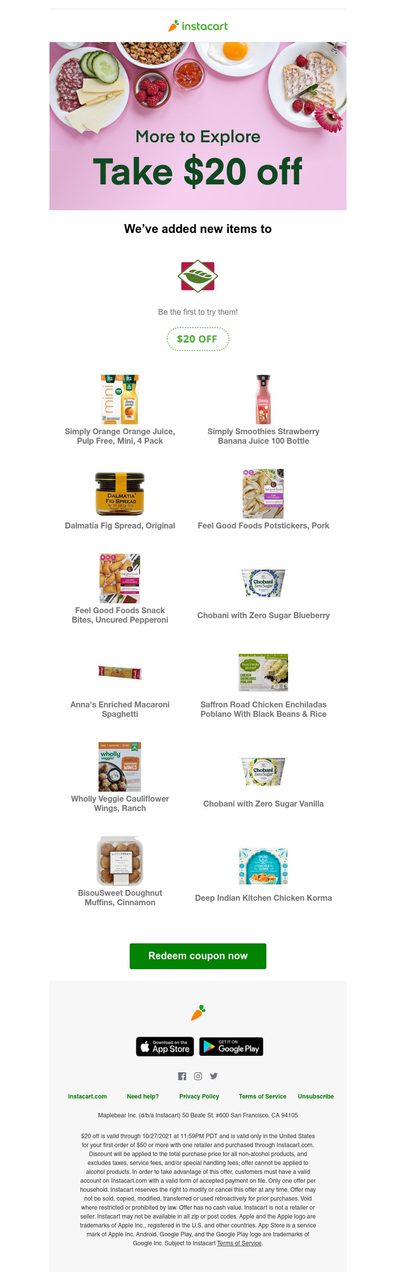 Instacart - What's new at New Leaf Community Markets by Instacart? Discover new items with $20 off your order.