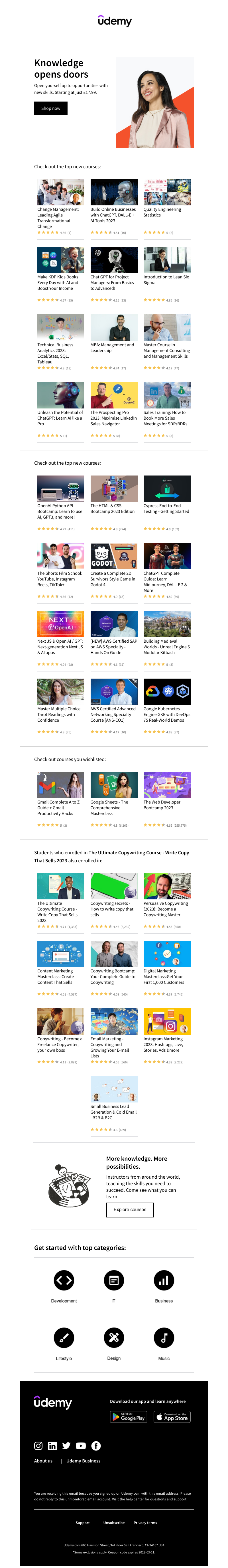 Udemy - New courses, new possibilities