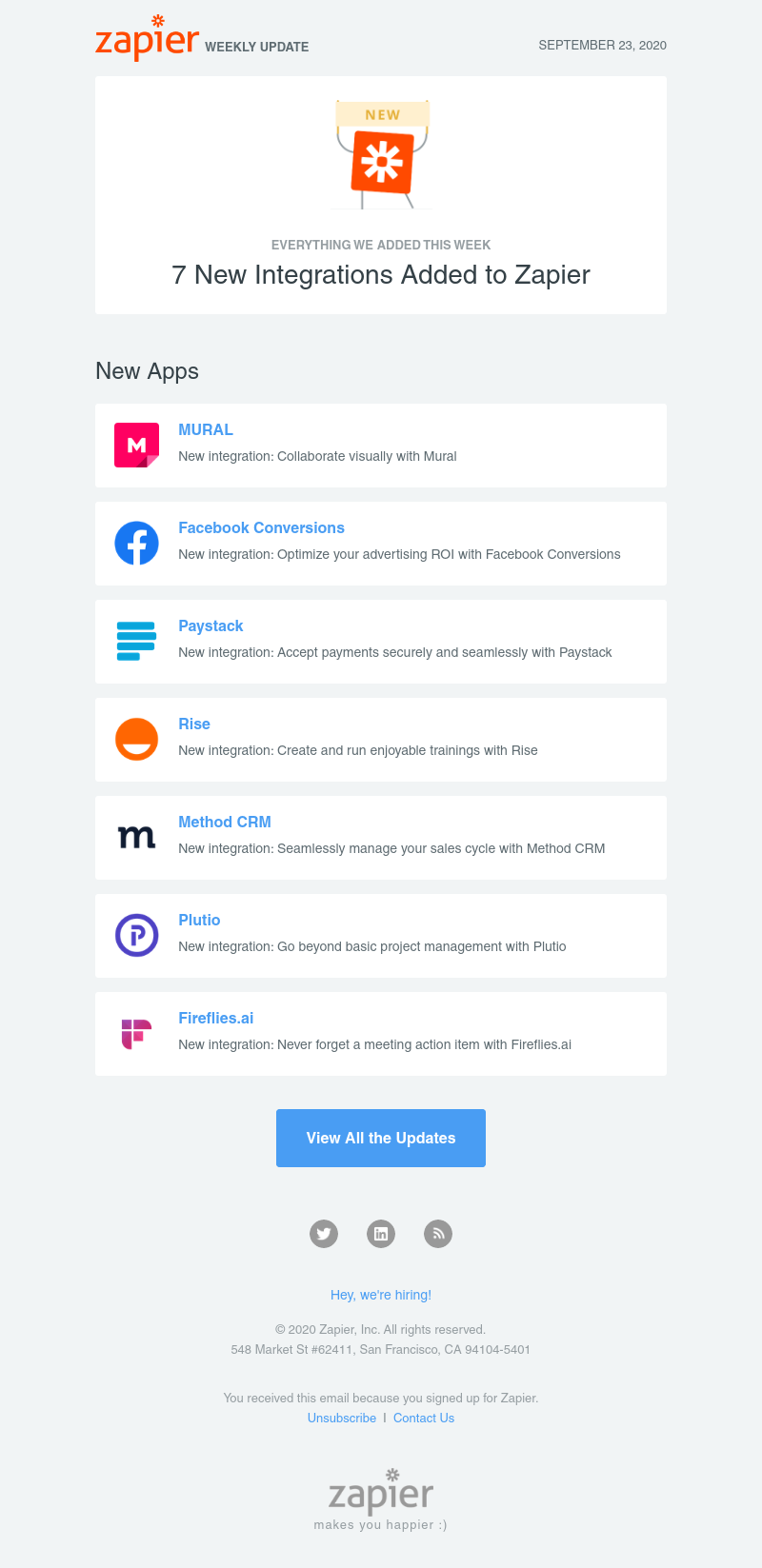Zapier - 🚀 7 new integrations added to Zapier