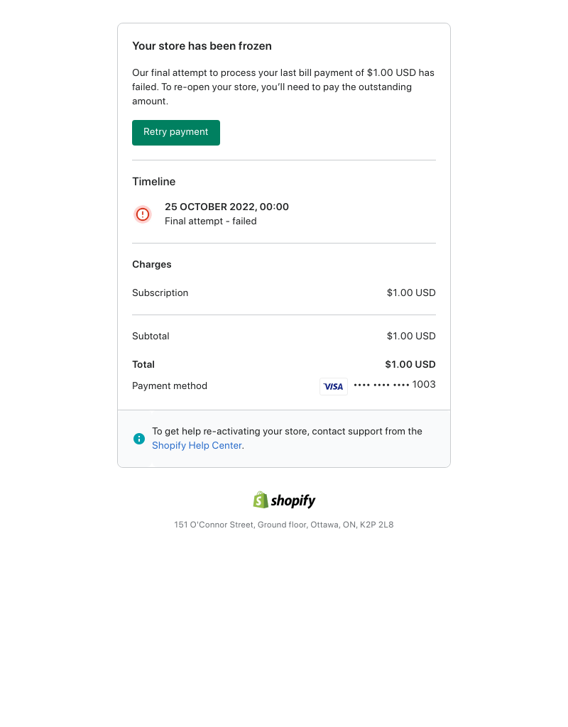 Shopify - Urgent: moodjoy is frozen