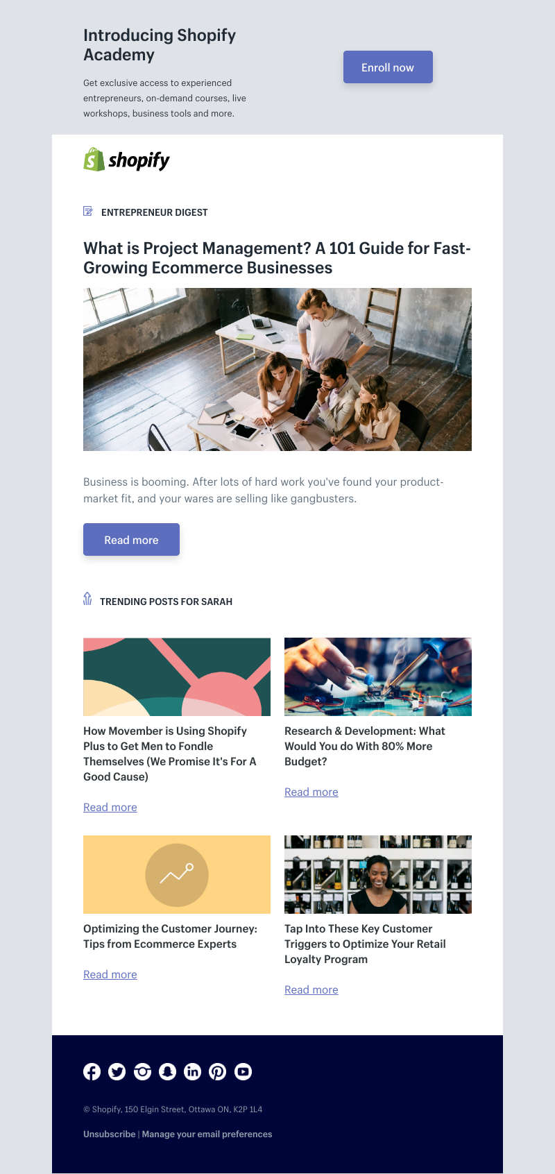 Shopify - What is Project Management?